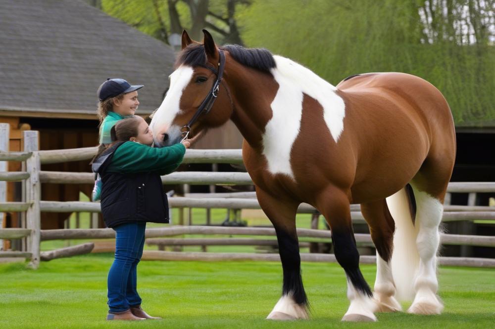 bonding-between-humans-and-a-clydesdale-horse